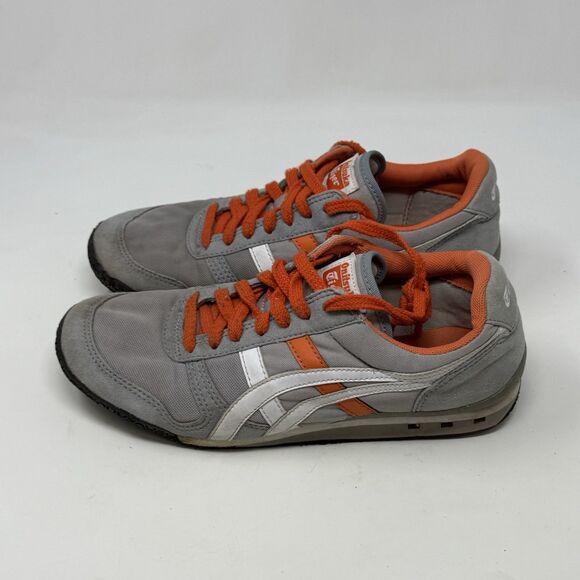 Asics Onitsuka Tiger Ultimate 81 Shoes Mens 6.5 Gray Orange Suede Fabric Sneaker - Picture 4 of 16